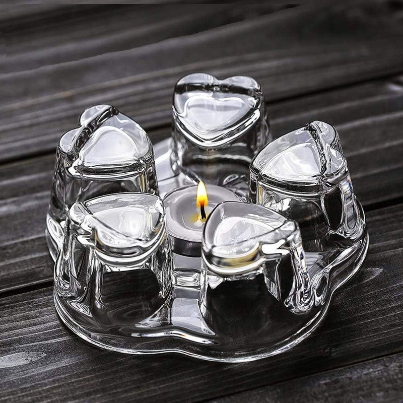 Sun's Tea Universal Solid Crystal Glass Ultra Clear Teapot Warmer | Tea Warmer | Teapot Heating Base | Tealight Warmer- Candle Never Flames Out - Image 1